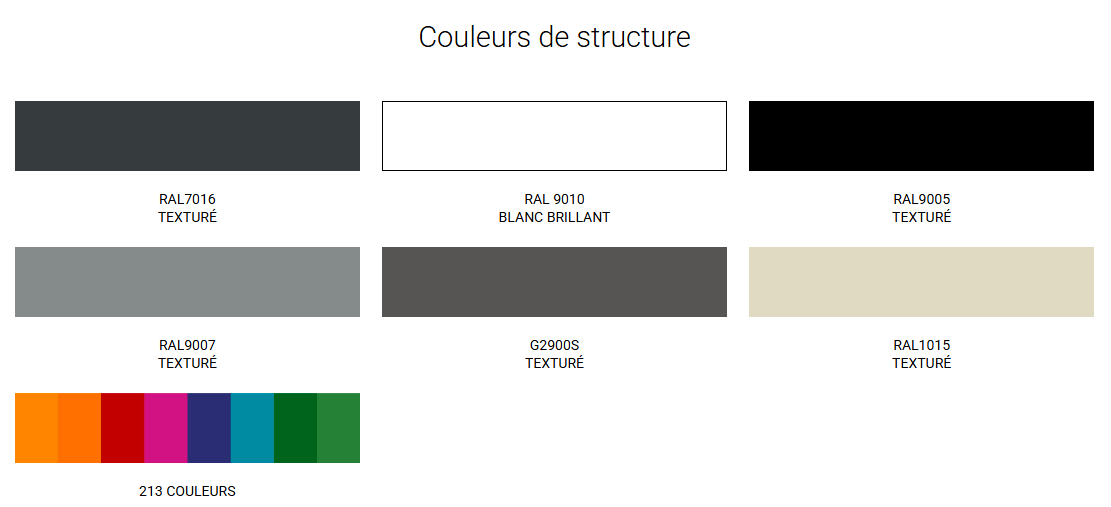 couleur de structure jupiter